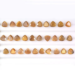 GOLDEN SUNSTONE CUT TRILLION 10 MM 2.87 CTS