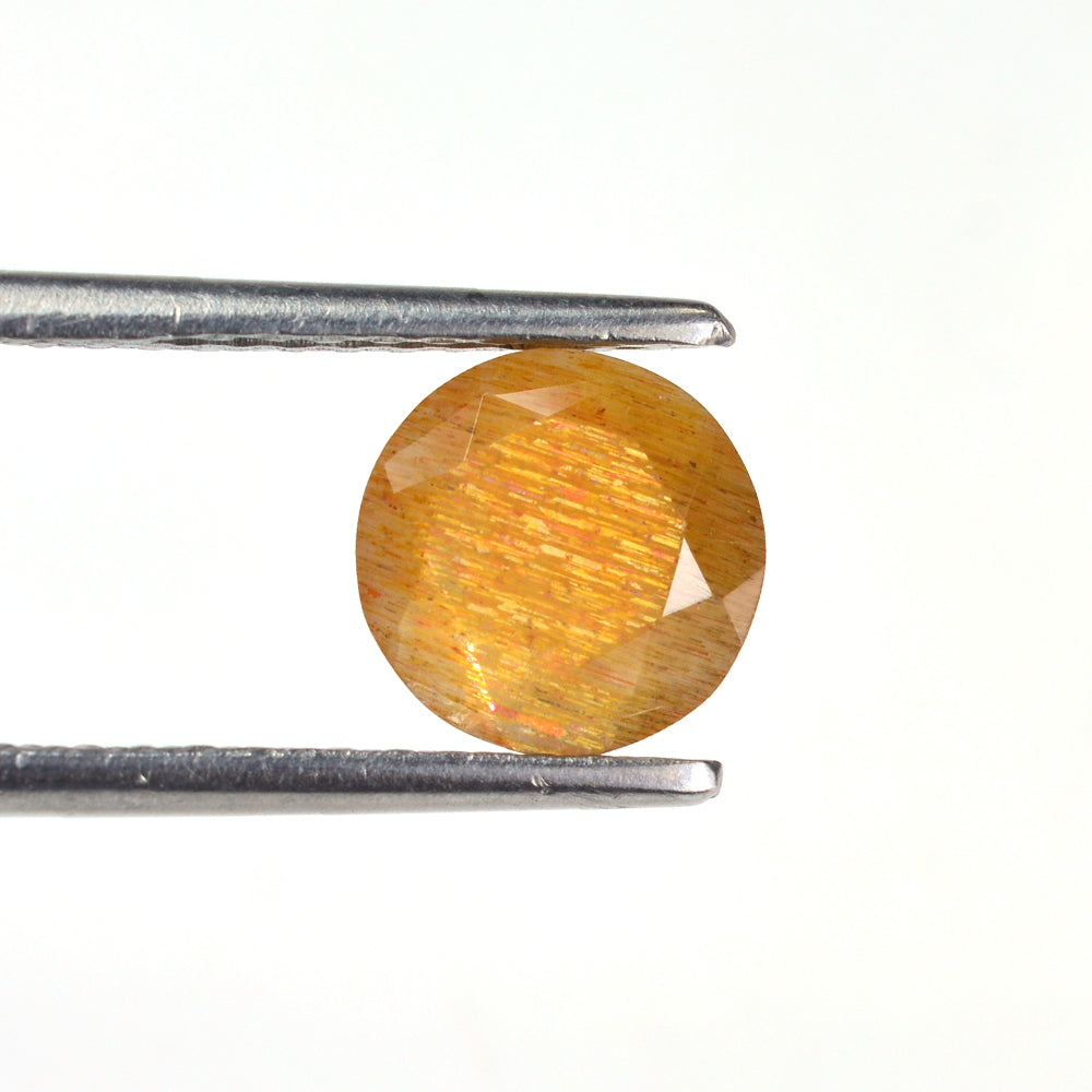 GOLDEN SUNSTONE CUT ROUND 8 MM 1.66 CTS