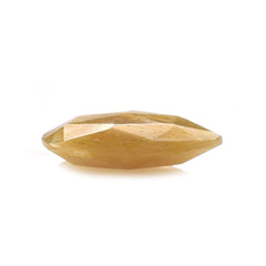 GOLDEN SUNSTONE ROSE CUT BRIOLETTE TRILLIANISH 13X11MM 3.45 Cts.