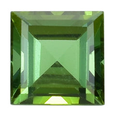 NEW GREEN TOURMALINE CUT SQUARE 4MM 0.35 Cts.