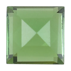 NEW GREEN TOURMALINE CUT SQUARE 4MM 0.35 Cts.