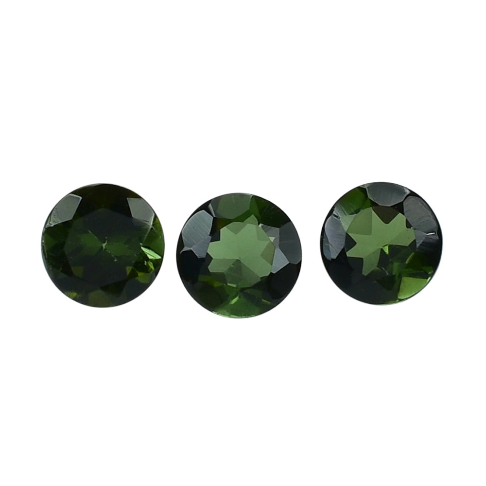 GREEN TOURMALINE CUT ROUND 3.50MM 0.17 Cts.