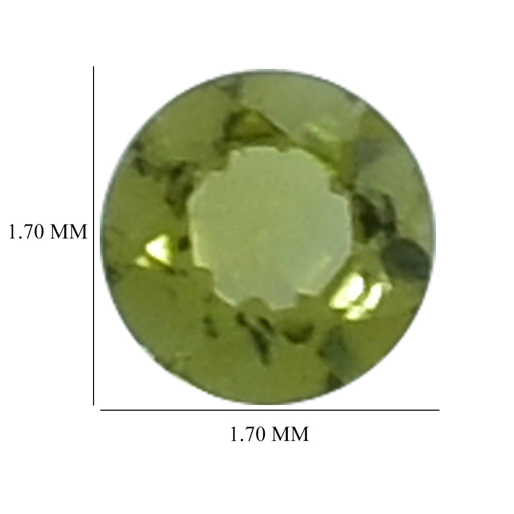 GREEN TOURMALINE CUT ROUND 1.70MM 0.01 Cts.