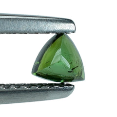 GREEN TOURMALINE (OPEN COLOR) (SI) SUGARLOAF TRILLION CAB (FLAT BOTTOM) 4MM (TH. 2.60-3.00MM) 0.30 Cts.