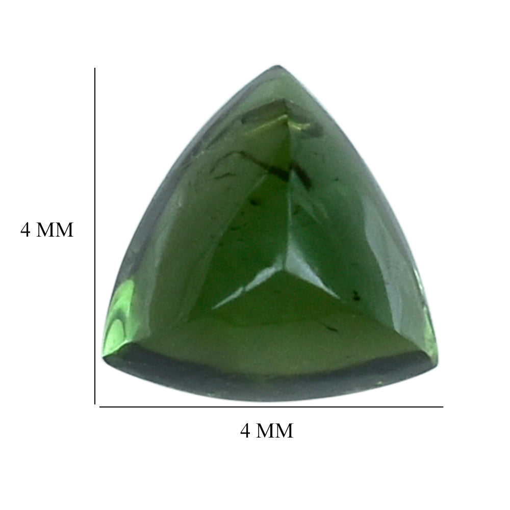 GREEN TOURMALINE (OPEN COLOR) (SI) SUGARLOAF TRILLION CAB (FLAT BOTTOM) 4MM (TH. 2.60-3.00MM) 0.30 Cts.