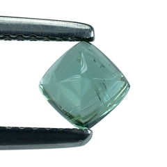 GREEN TOURMALINE (OPEN COLOR) (SI) SUGARLOAF CUSHION CAB (FLAT BOTTOM) 5MM (TH. 3.25-3.65MM) 0.77 Cts.