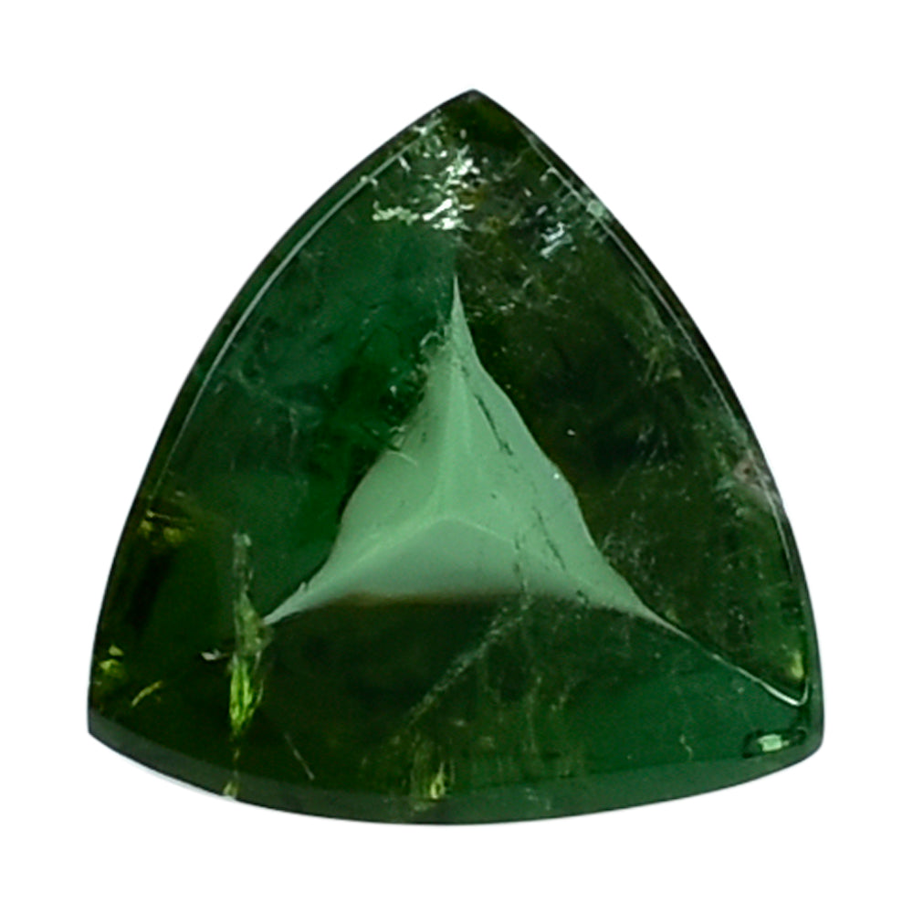 GREEN TOURMALINE (OPEN COLOR) (SI) SUGARLOAF TRILLION CAB (FLAT BOTTOM) 6MM (TH. 3.90-4.30MM) 1.05 Cts.