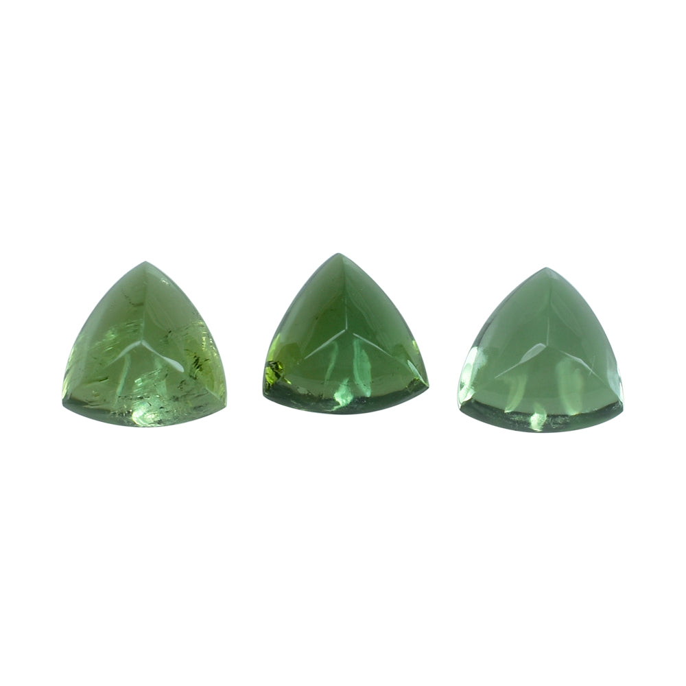 GREEN TOURMALINE (OPEN COLOR) (SI) SUGARLOAF TRILLION CAB (FLAT BOTTOM) 6MM (TH. 3.90-4.30MM) 1.05 Cts.