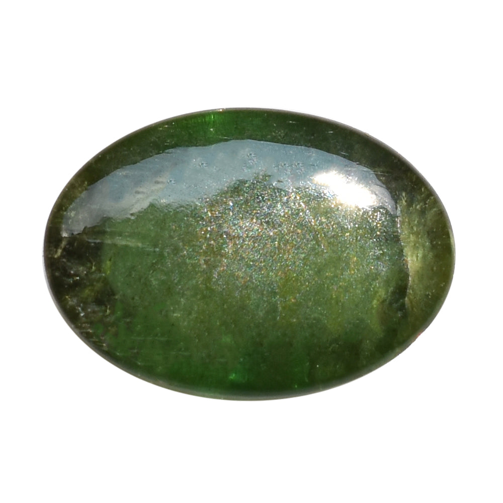 GREEN TOURMALINE OVAL CAB 14X10MM 7.70 Cts.