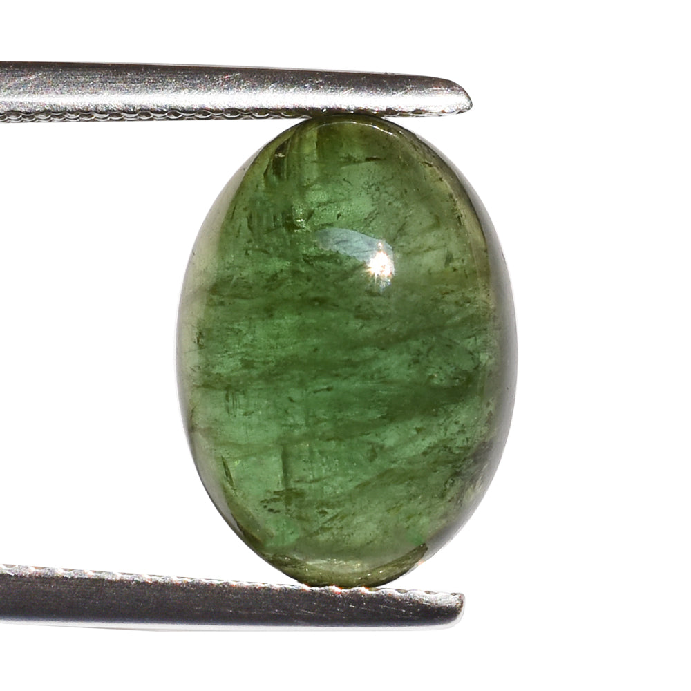 GREEN TOURMALINE OVAL CAB 14X10MM 7.70 Cts.