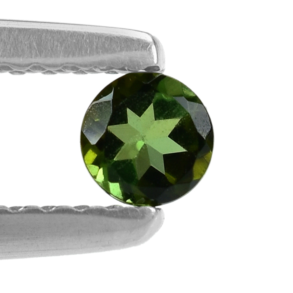 GREEN TOURMALINE CUT ROUND 3.50MM 0.16 Cts.