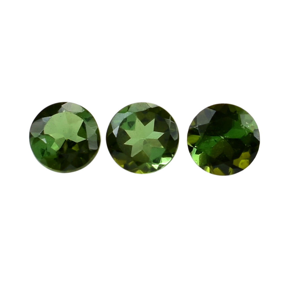GREEN TOURMALINE CUT ROUND 3.50MM 0.16 Cts.