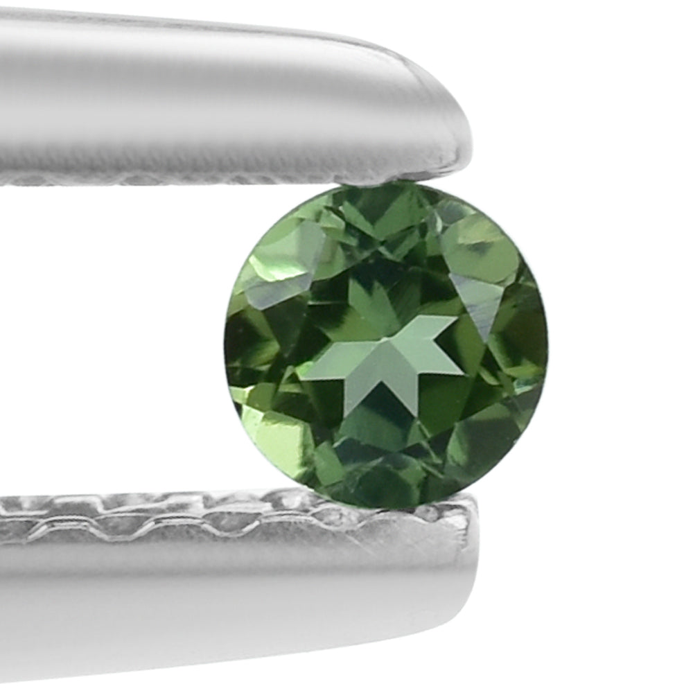 GREEN TOURMALINE CUT ROUND (LITE/CLEAN) 2.50MM 0.07 Cts.