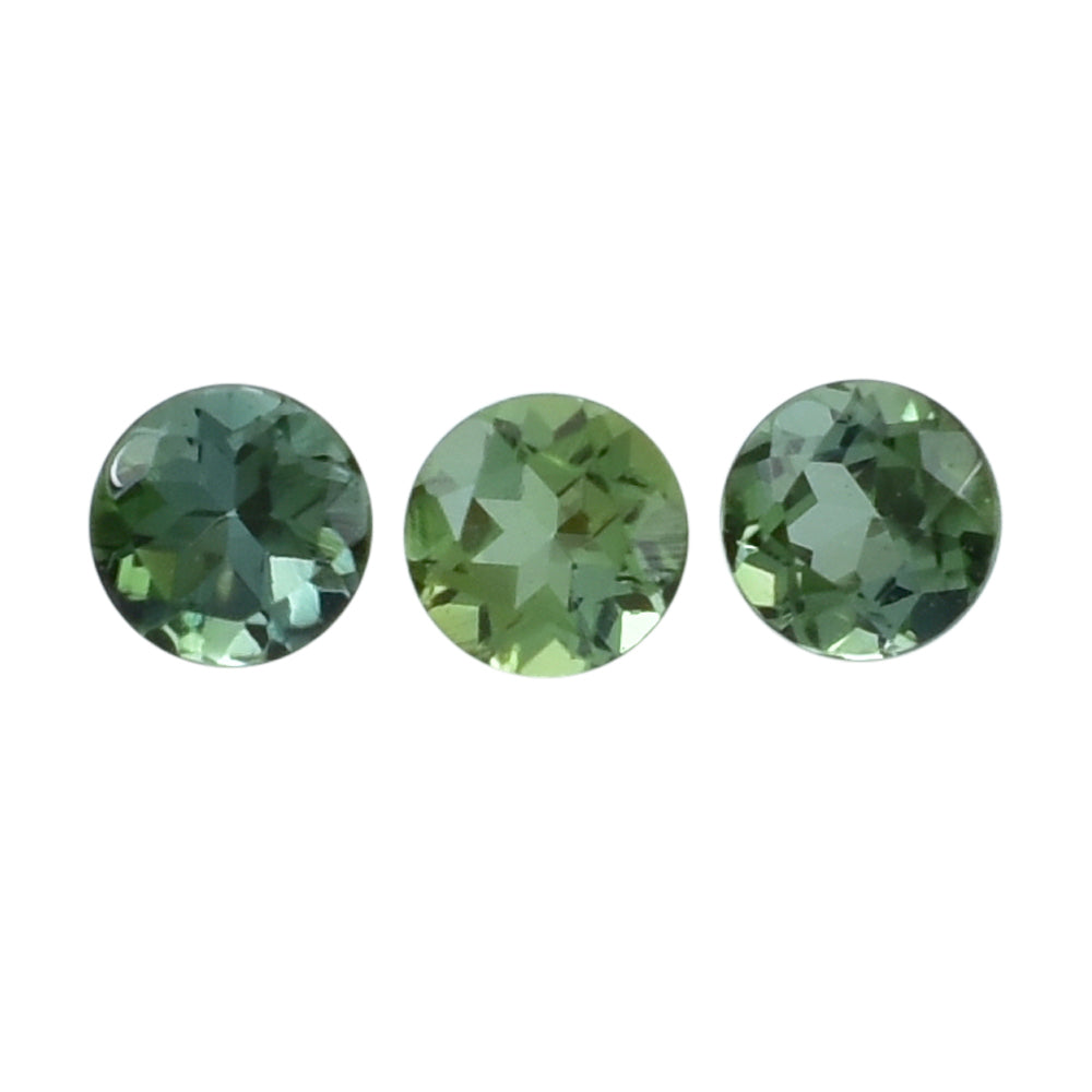 GREEN TOURMALINE CUT ROUND (LITE/CLEAN) 2.50MM 0.07 Cts.