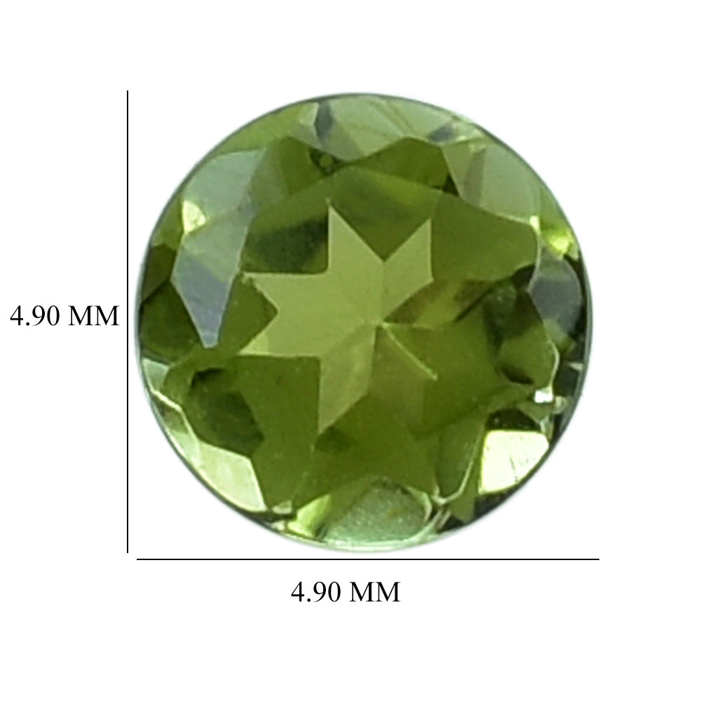 GREEN TOURMALINE CUT ROUND 3MM  0.11 Cts.