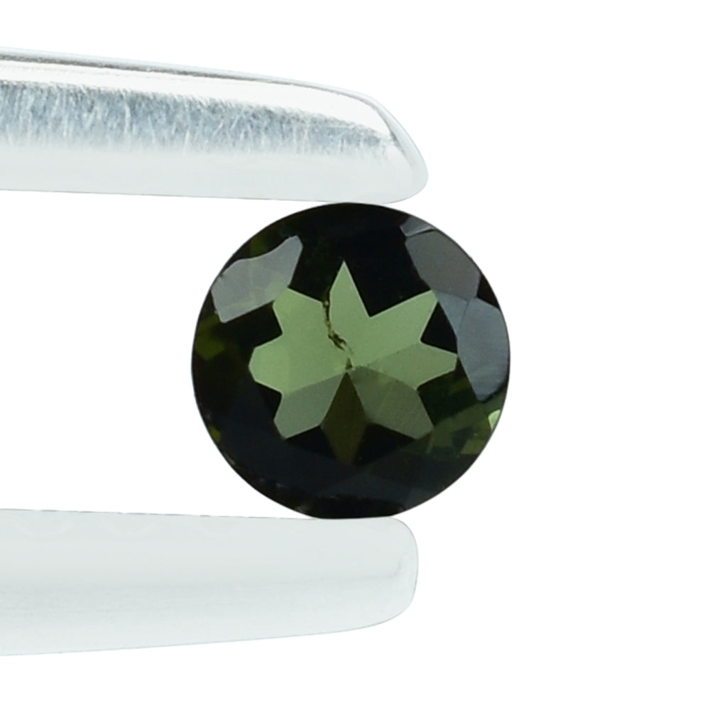 GREEN TOURMALINE CUT ROUND 3MM 0.12 Cts.