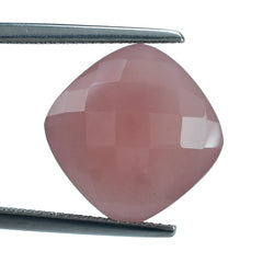 GUAVA QUARTZ CHECKER CUT CUSHION 14MM 12.20 Cts.