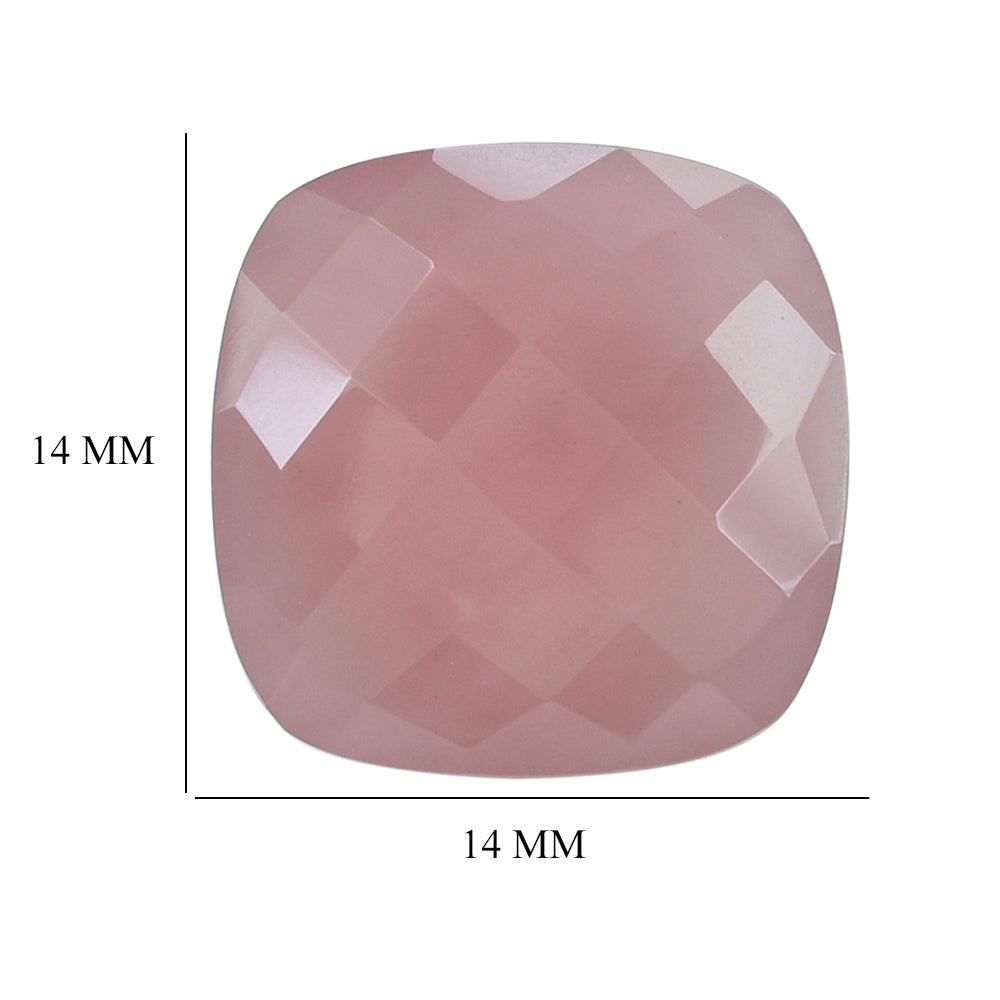 GUAVA QUARTZ CHECKER CUT CUSHION 14MM 12.20 Cts.
