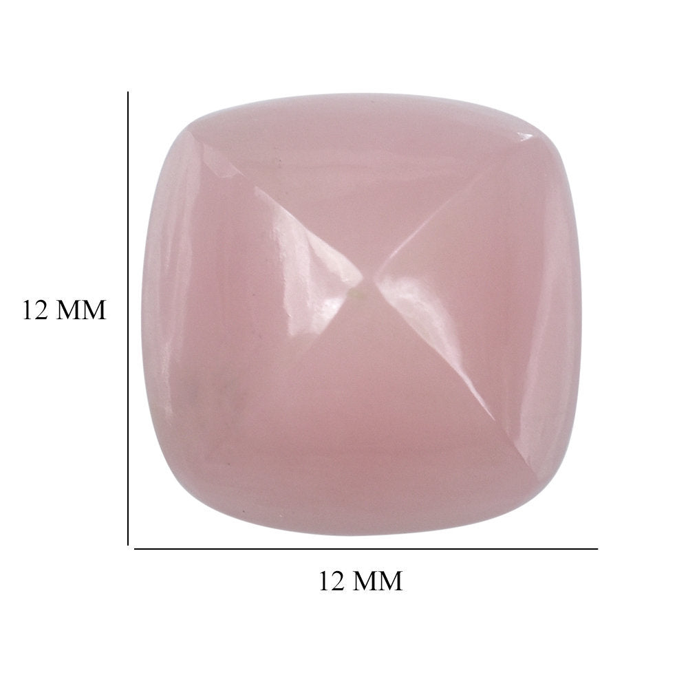 GUAVA QUARTZ PYRAMID CUSHION CAB 12MM 8.25 Cts.