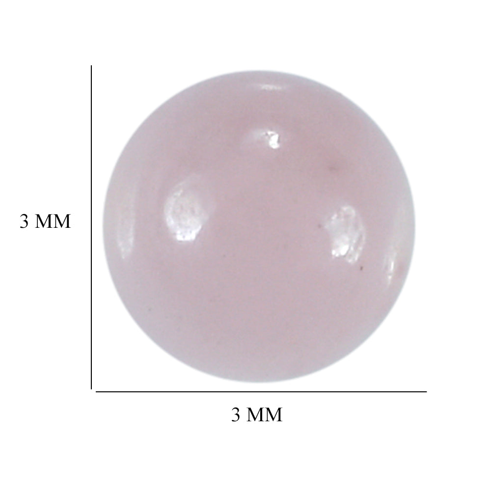GUAVA QUARTZ ROUND CAB 3MM 0.13 Cts.