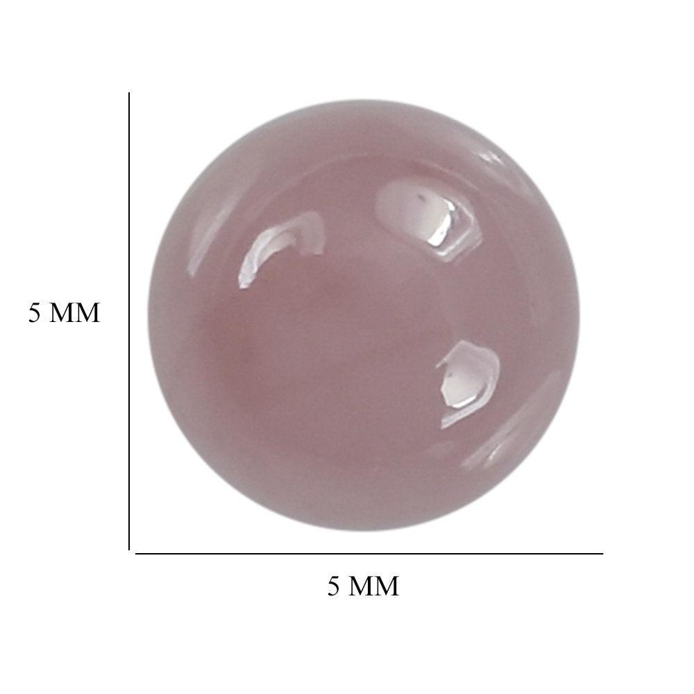 GUAVA QUARTZ ROUND CAB 5MM 0.45 Cts.