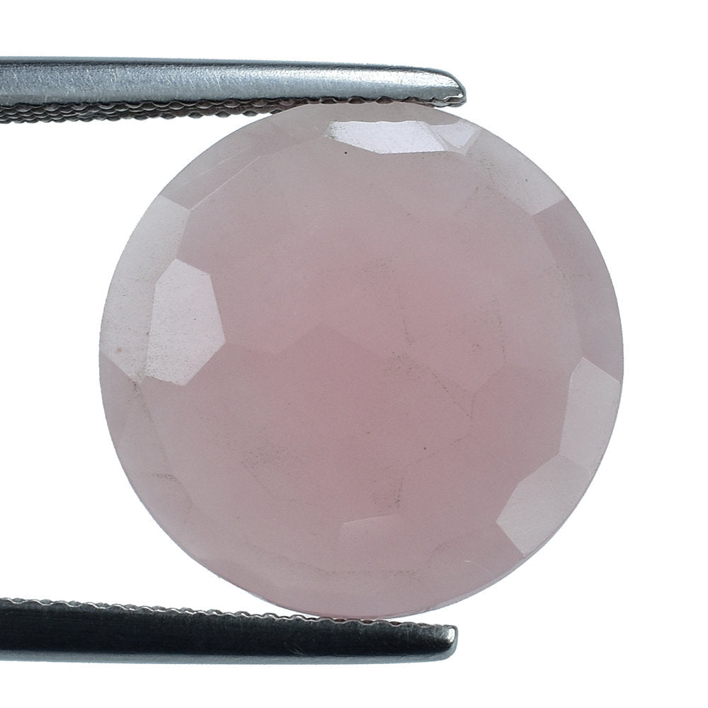 GUAVA QUARTZ IRREGULAR BRIOLETTE ROUND 16 MM  7.18 Cts.