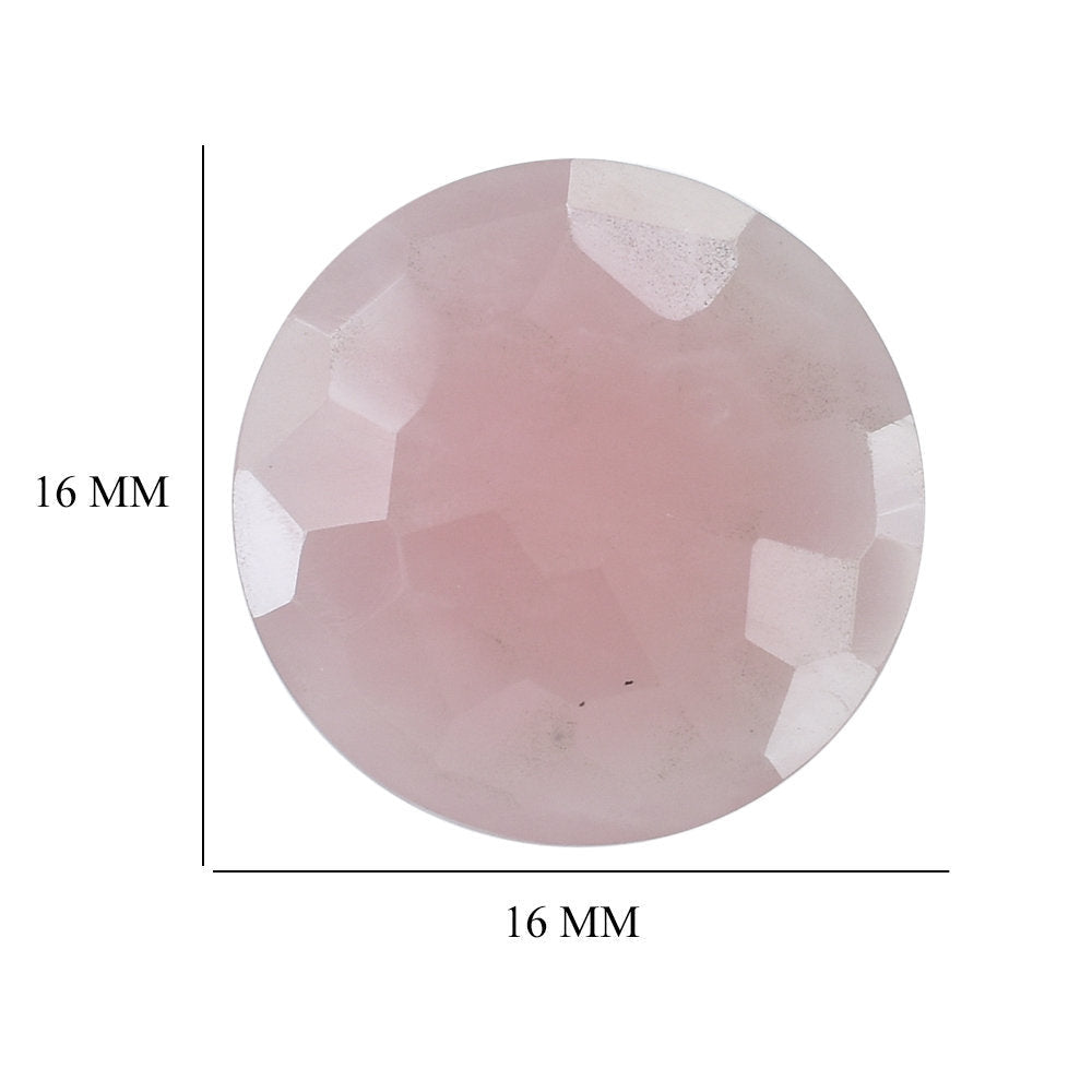 GUAVA QUARTZ IRREGULAR BRIOLETTE ROUND 16 MM  7.18 Cts.