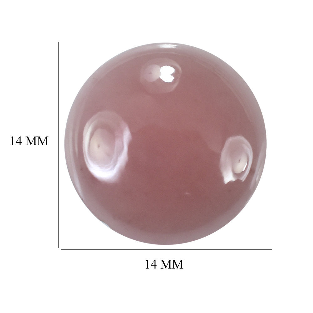 GUAVA QUARTZ ROUND CAB (FLAT) 14MM 5.70 Cts.