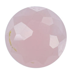 GUAVA QUARTZ IRREGULAR CUT BRIOLETTE ROUND 7MM 1.22 Cts.