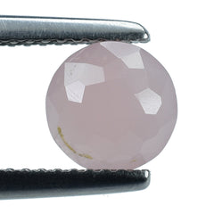 GUAVA QUARTZ IRREGULAR CUT BRIOLETTE ROUND 7MM 1.22 Cts.