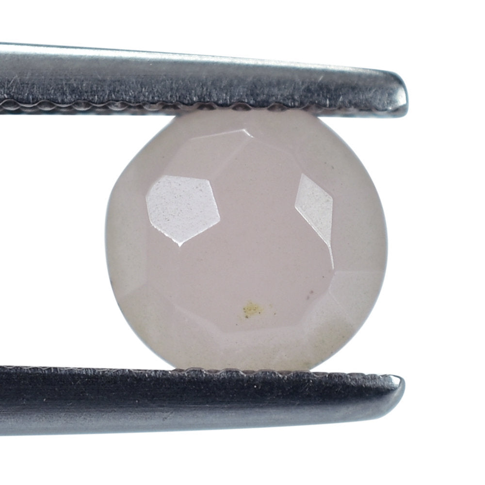 GUAVA QUARTZ IRREGULAR CUT BRIOLETTE ROUND 7MM 1.23 Cts.