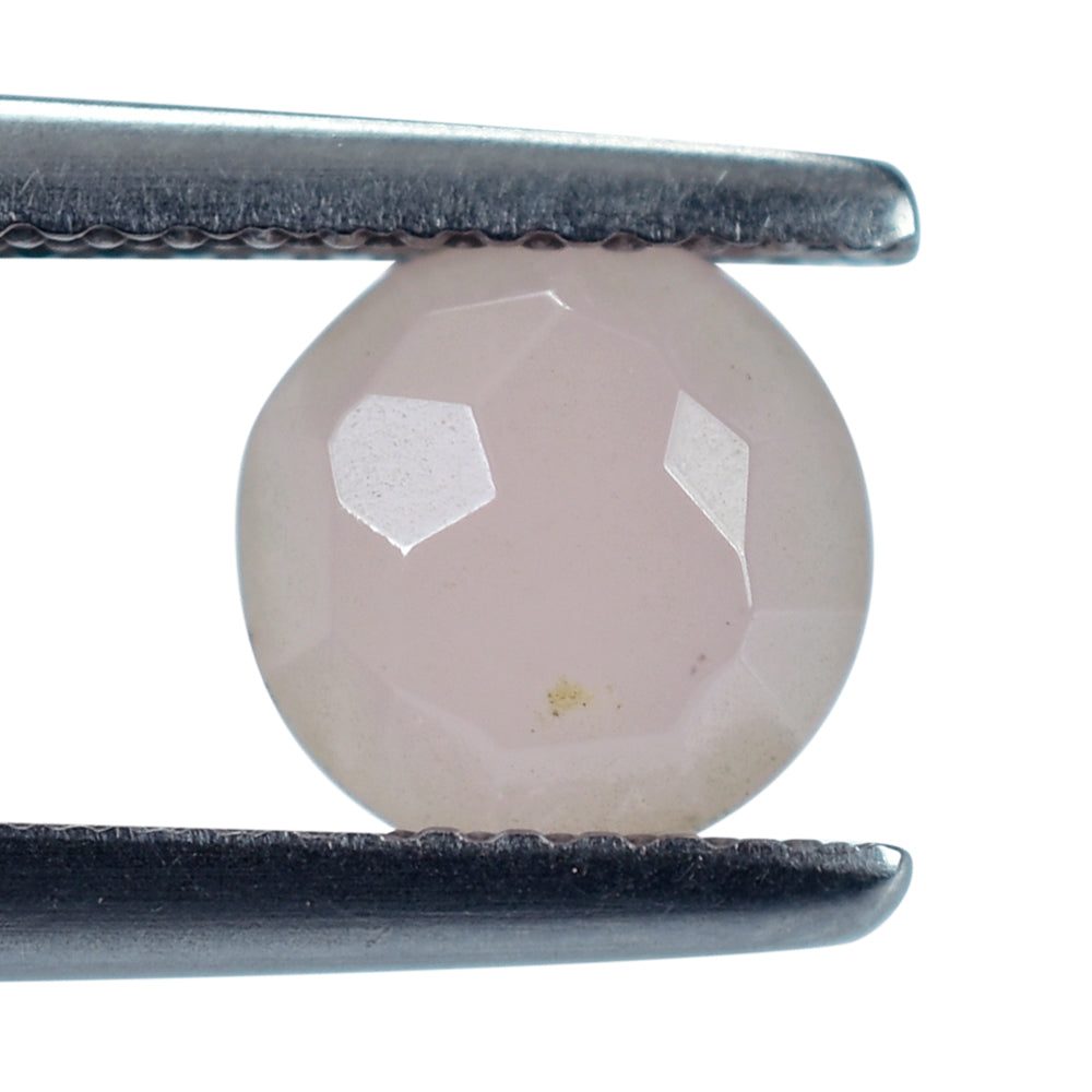GUAVA QUARTZ IRREGULAR CUT BRIOLETTE ROUND 7MM 1.23 Cts.