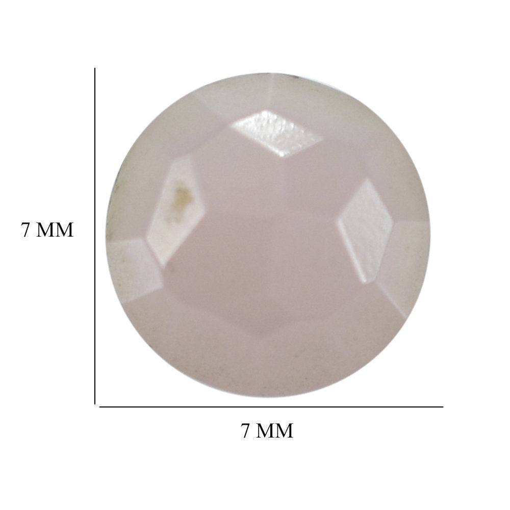 GUAVA QUARTZ IRREGULAR CUT BRIOLETTE ROUND 7MM 1.23 Cts.