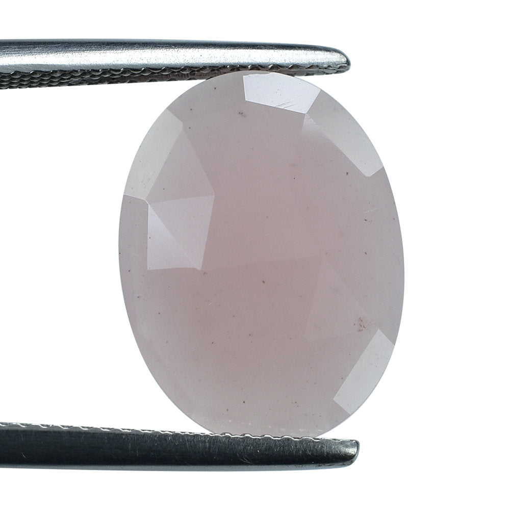 GUAVA QUARTZ ROSE CUT BRIOLETTE OVAL 16X12MM 4.65 Cts.