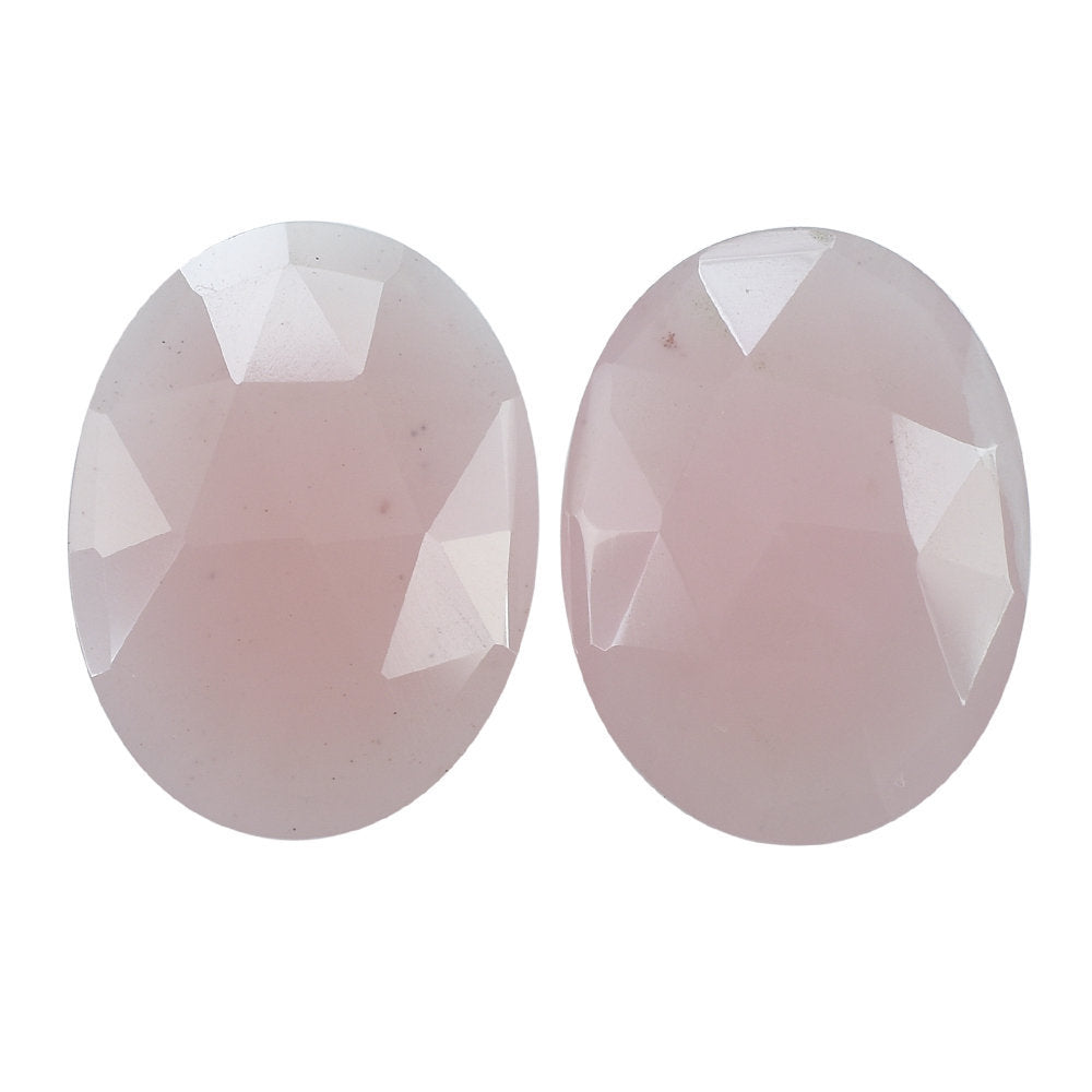 GUAVA QUARTZ ROSE CUT BRIOLETTE OVAL 16X12MM 4.65 Cts.