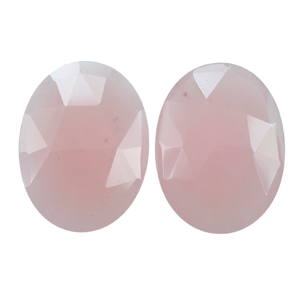 GUAVA QUARTZ ROSE CUT BRIOLETTE OVAL 16X12MM 4.65 Cts.