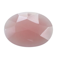 GUAVA QUARTZ ROSE CUT BRIOLETTE OVAL 18X13MM 6.55 Cts.