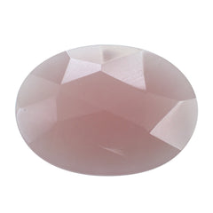 GUAVA QUARTZ ROSE CUT BRIOLETTE OVAL 18X13MM 6.55 Cts.