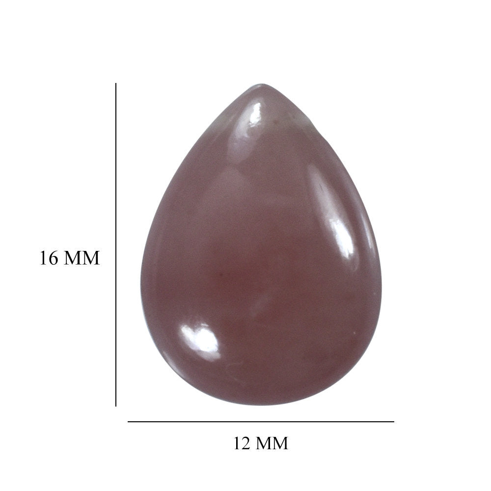 GUAVA QUARTZ LENTIL PEAR (FULL DRILL) 16X12MM 7.68 Cts.