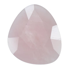 GUAVA QUARTZ ROSE CUT BRIOLETTE IRREGULAR TRILLION 14X12MM 4.05 Cts.