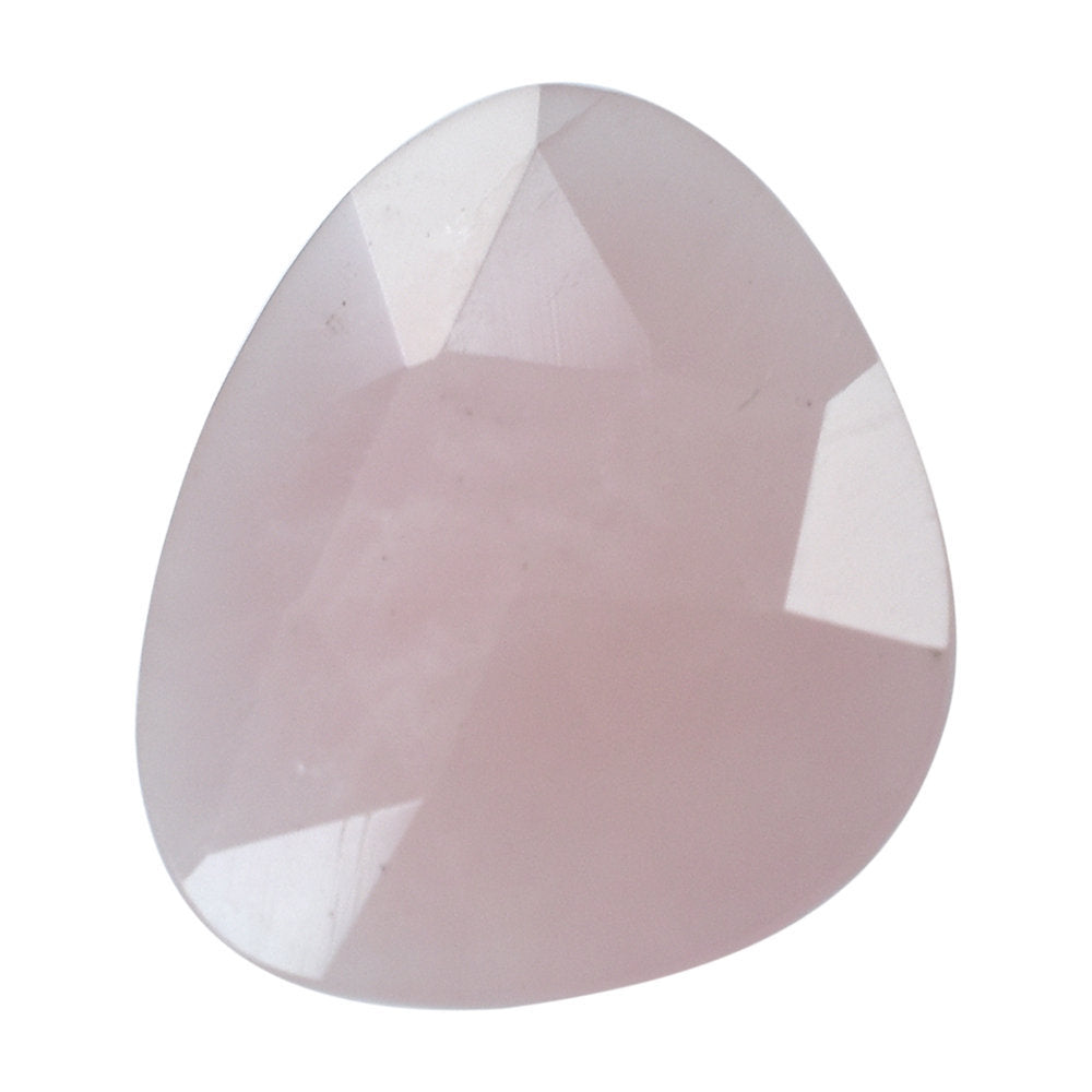 GUAVA QUARTZ ROSE CUT BRIOLETTE IRREGULAR TRILLION 14X12MM 4.05 Cts.