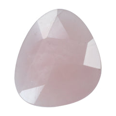 GUAVA QUARTZ ROSE CUT BRIOLETTE IRREGULAR TRILLION 14X12MM 4.05 Cts.