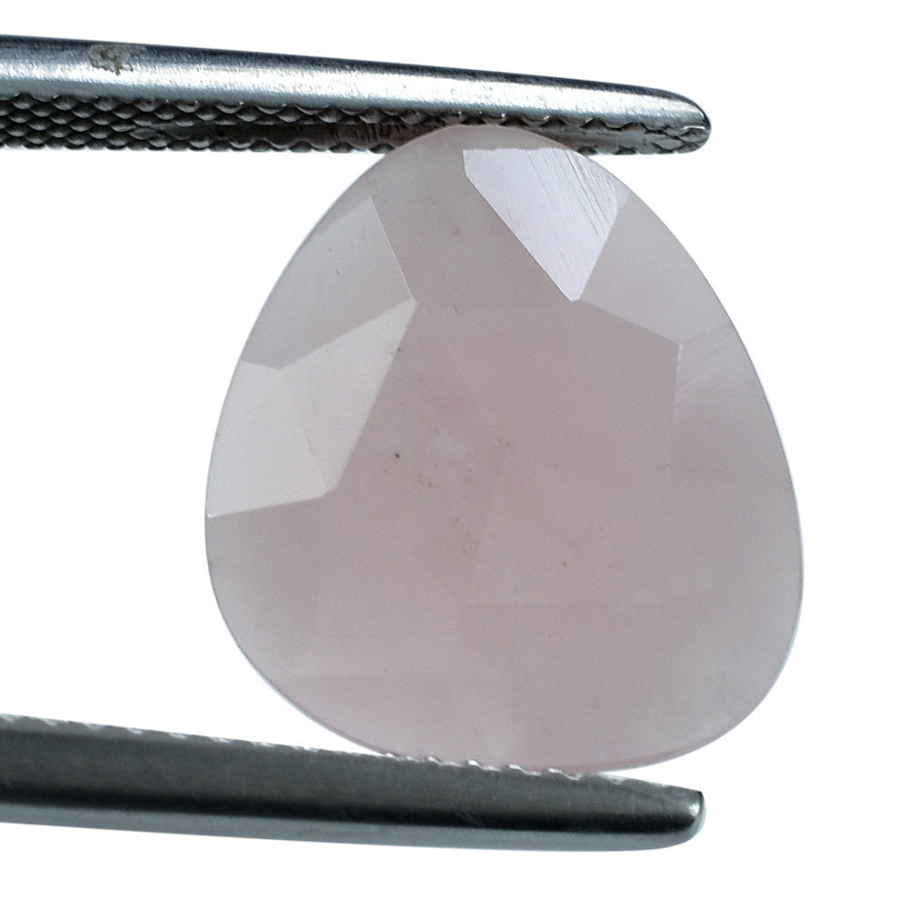 GUAVA QUARTZ ROSE CUT BRIOLETTE IRREGULAR TRILLION 14X12MM 4.05 Cts.