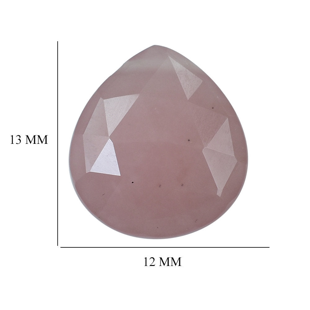 GUAVA QUARTZ ROSE CUT BRIOLETTE PEAR (FULL DRILL) 13X12MM 5.47 Cts.