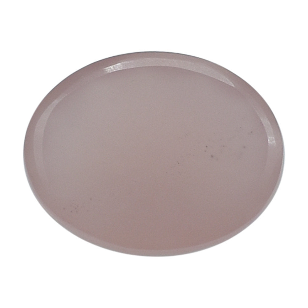 GUAVA QUARTZ IRREGULAR FACETED OVAL CAB 10X8 MM 2.42 Cts.