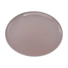 GUAVA QUARTZ IRREGULAR FACETED OVAL CAB 10X8 MM 2.42 Cts.