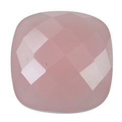GUAVA QUARTZ BUFFTOP CHECKER CUSHION 12MM 6.04 Cts.
