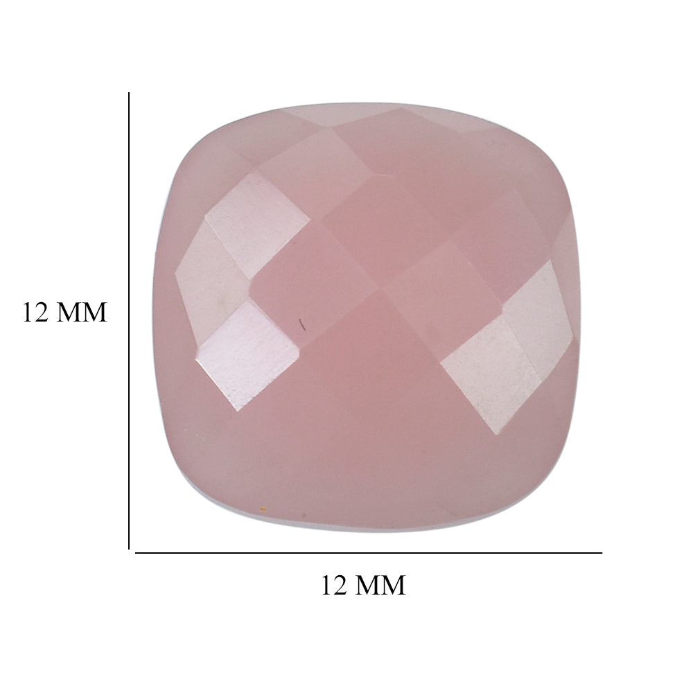 GUAVA QUARTZ BUFFTOP CHECKER CUSHION 12MM 6.04 Cts.
