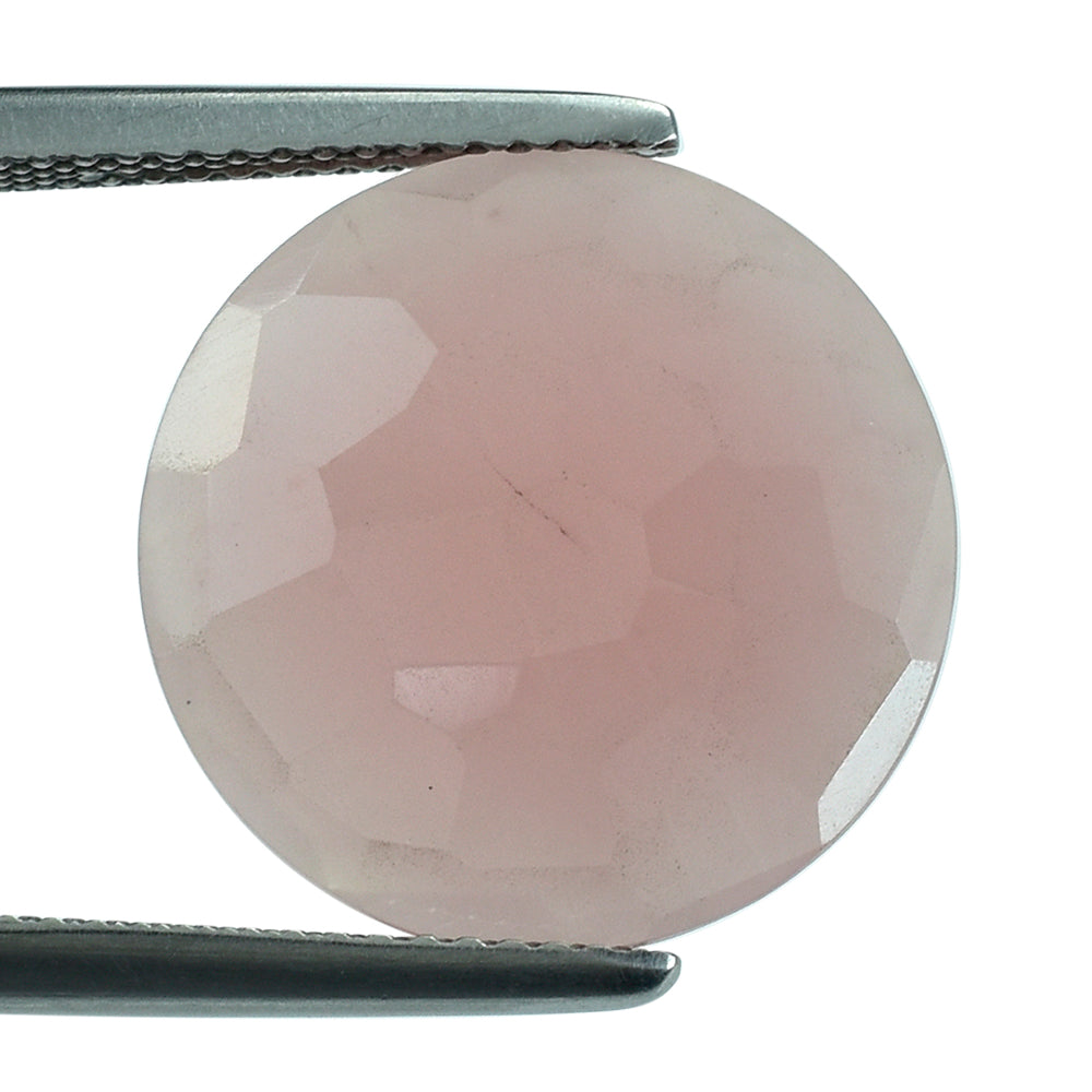 GUAVA QUARTZ IRREGULAR BRIOLETTE ROUND 16MM 7.09 Cts.