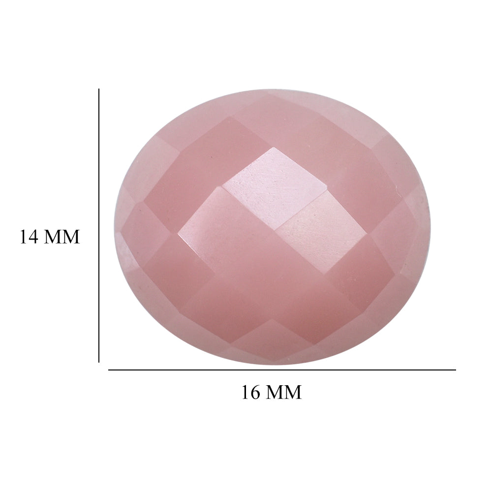 GUAVA QUARTZ CHECKER OVAL CAB 16X14MM 10.75 Cts.